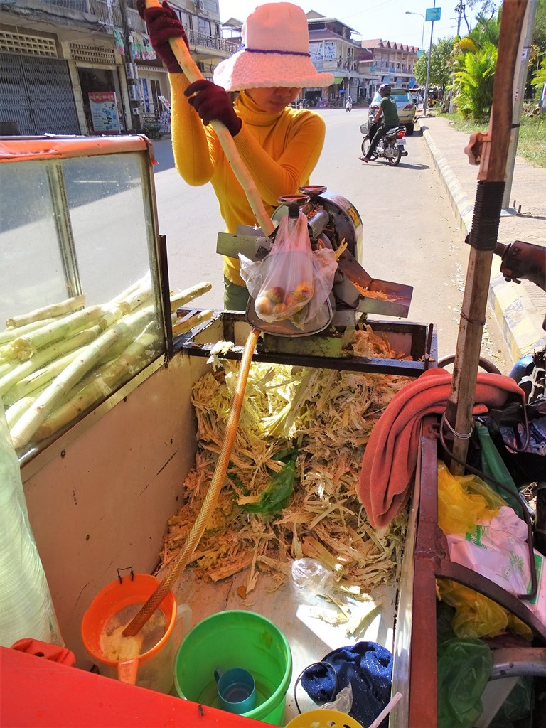 Sugar Cane Juice, Riverside, Kampong Thom, Cambodia